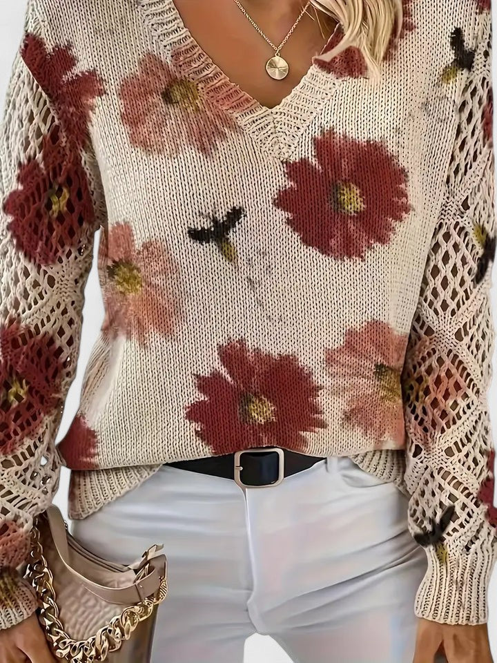 Aurelie - Delicate Floral Sweater
