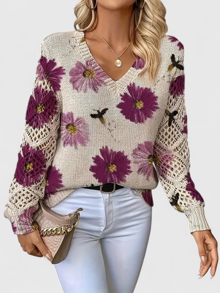 Aurelie - Delicate Floral Sweater