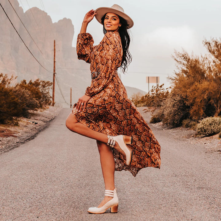 Ever - Women’s Round Toe Chunky Heels