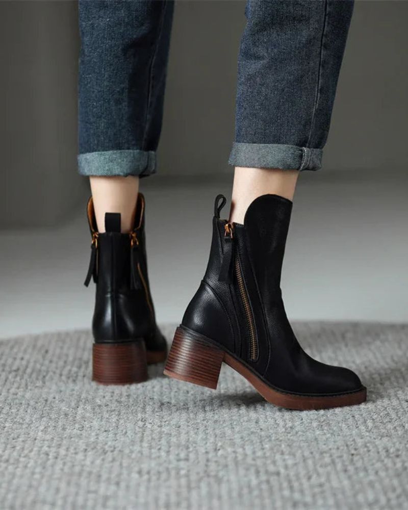 Elsa - Ankle Boots with Comfortable Heel