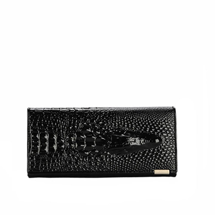 Caroline - Luxury Crocodile-Embossed Leather Wallet for Women