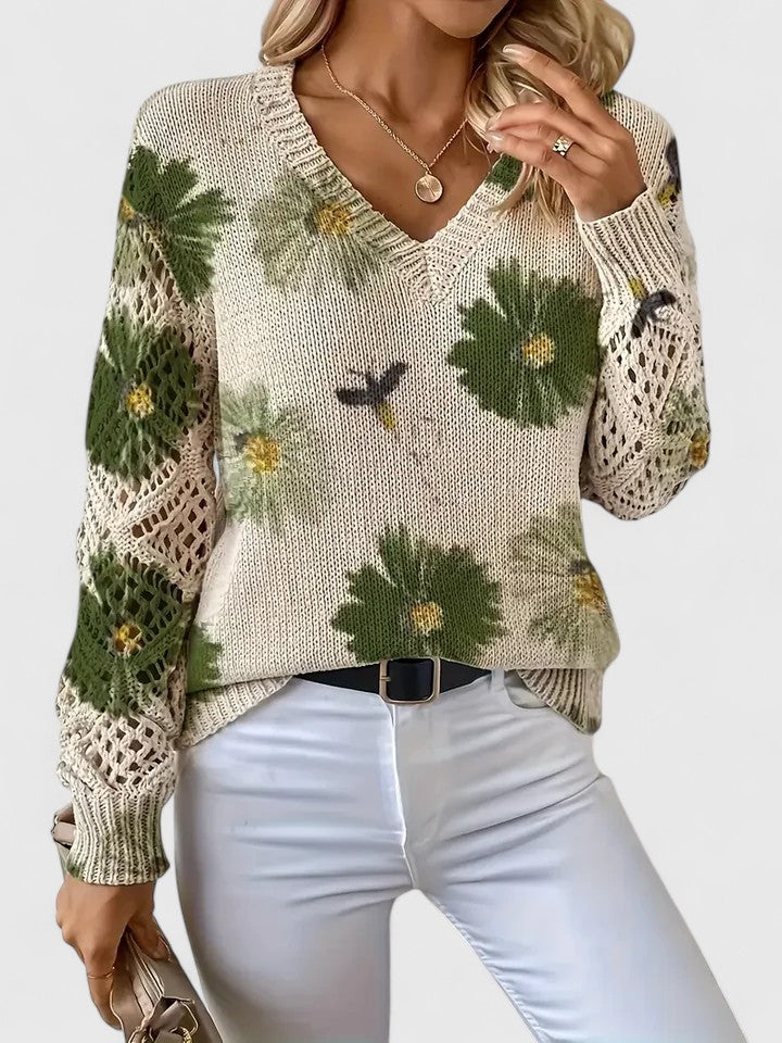 Aurelie - Delicate Floral Sweater