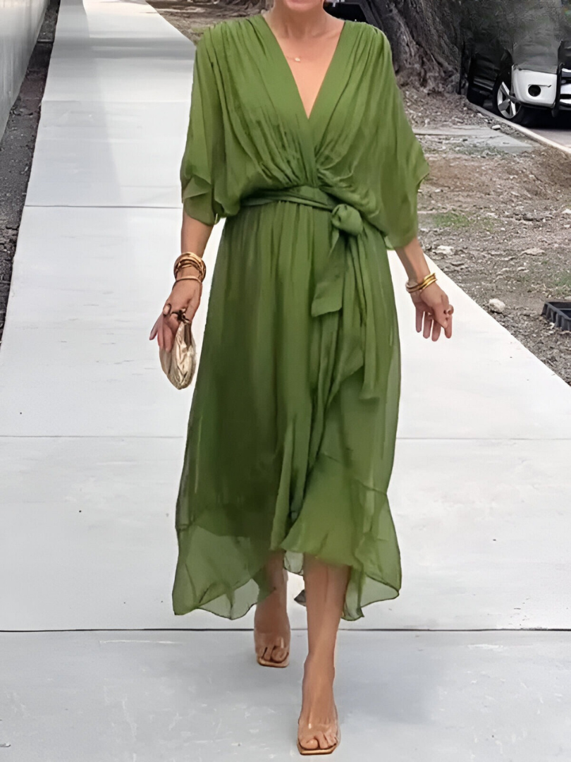 Alicea - Elegant Irregular Summer Maxi Dress