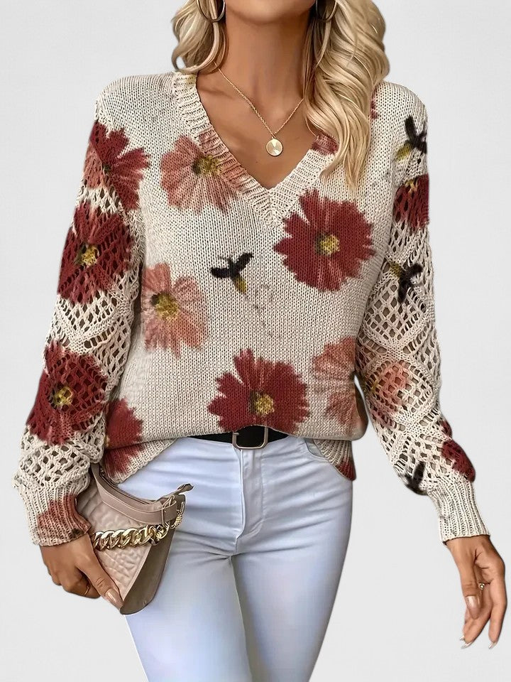 Aurelie - Delicate Floral Sweater