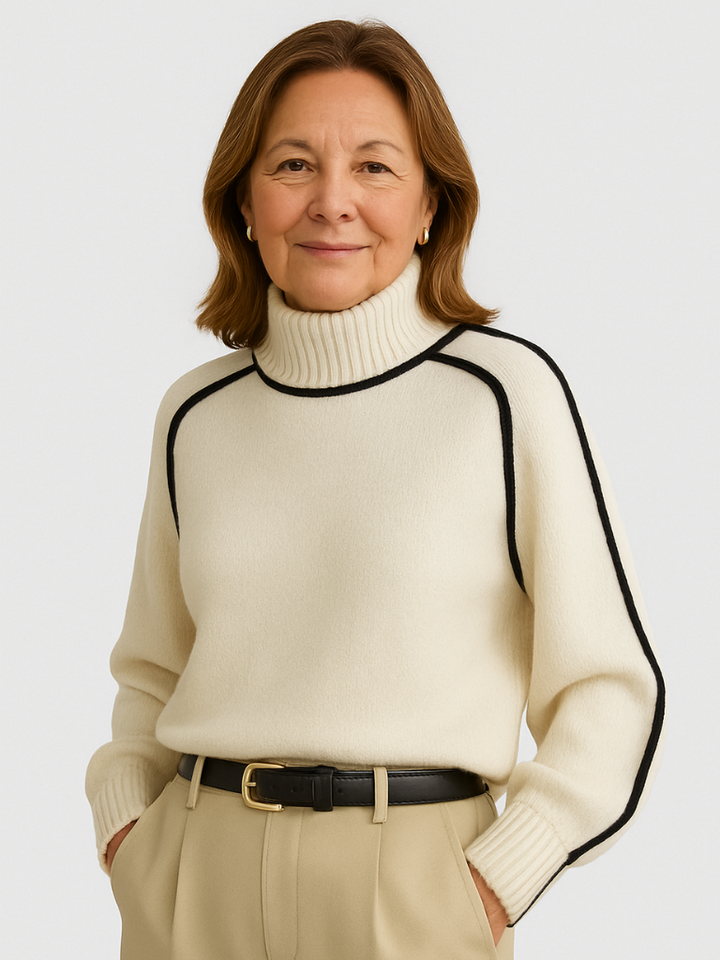 Louise | Contrast Trim Sweater