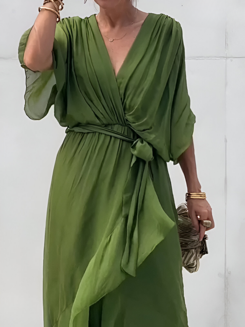 Alicea - Elegant Irregular Summer Maxi Dress