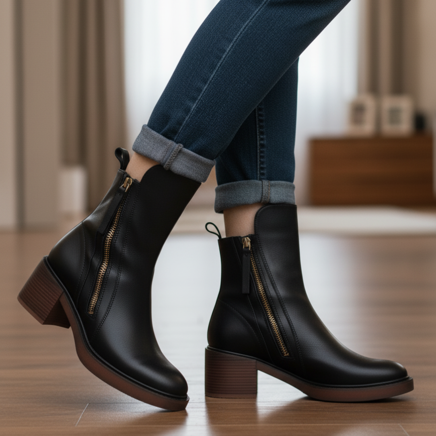 Elsa - Ankle Boots with Comfortable Heel