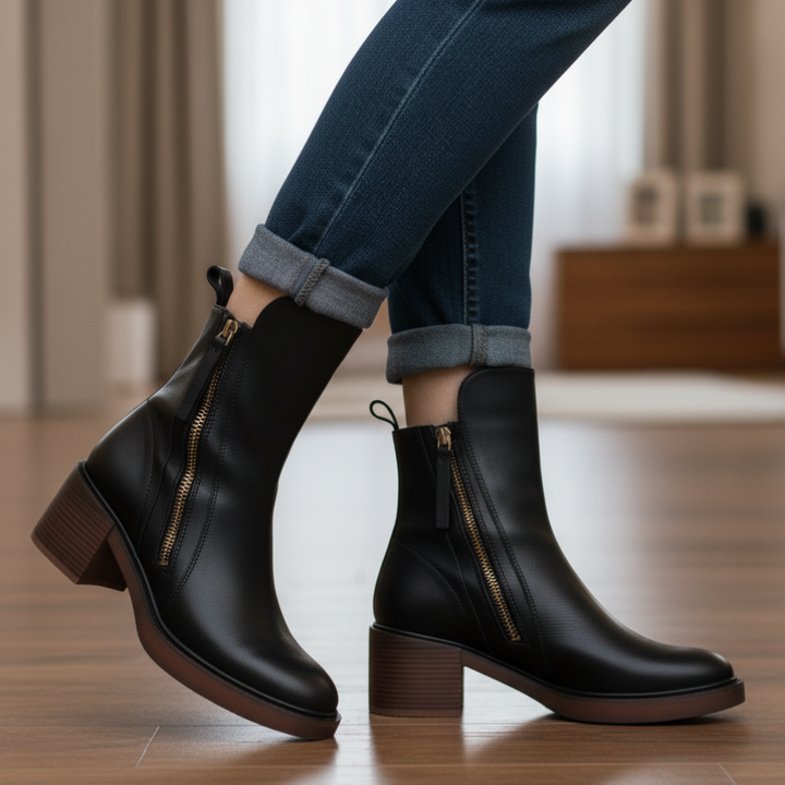 Elsa - Ankle Boots with Comfortable Heel