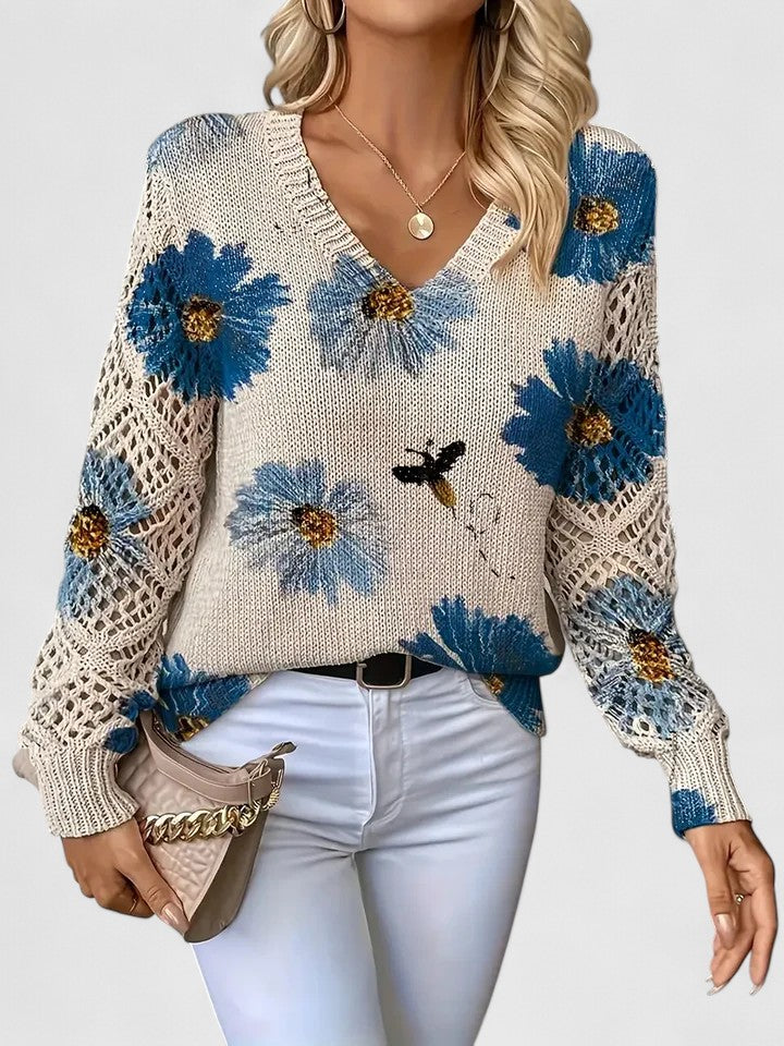 Aurelie - Delicate Floral Sweater