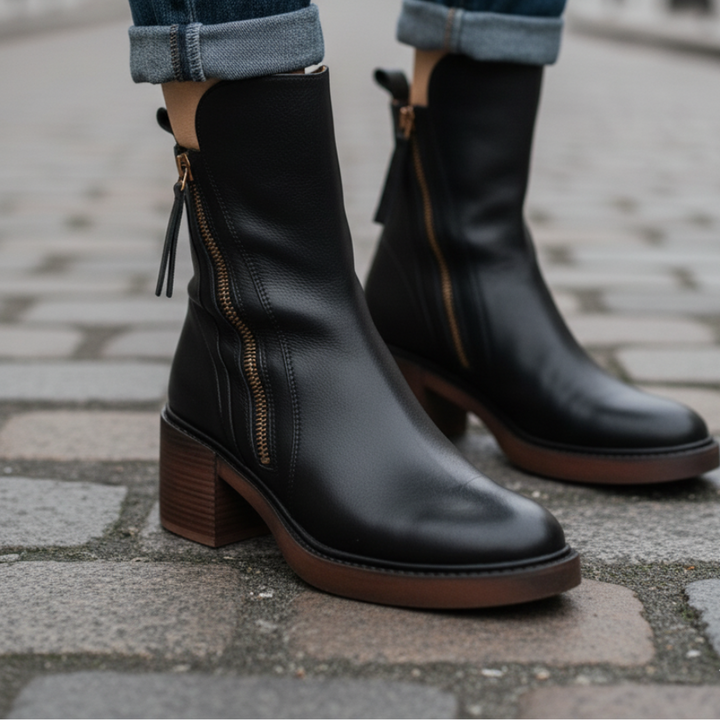Elsa - Ankle Boots with Comfortable Heel