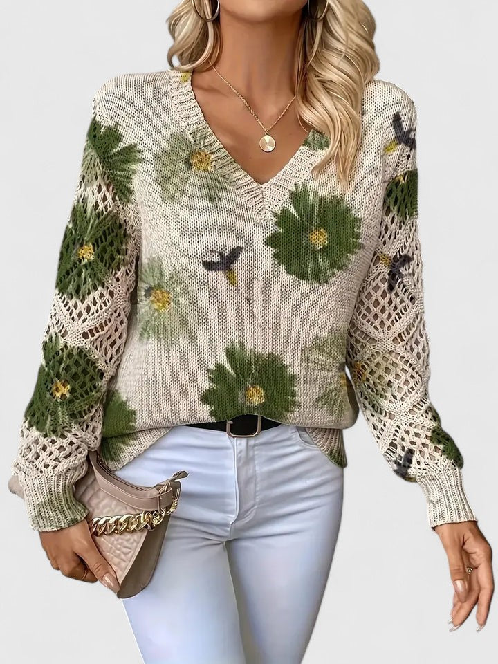 Aurelie - Delicate Floral Sweater