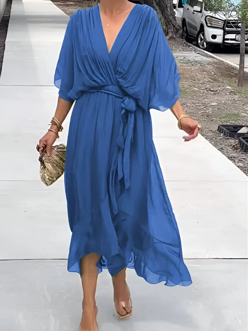 Alicea - Elegant Irregular Summer Maxi Dress