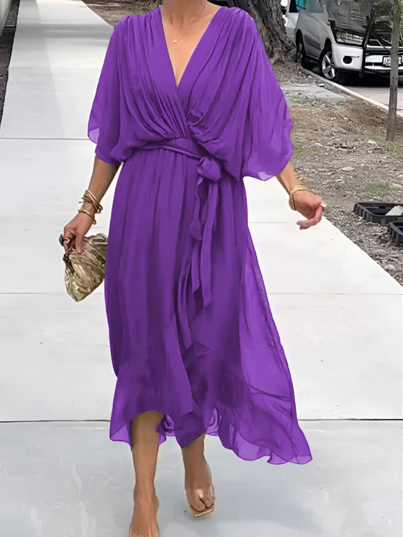 Alicea - Elegant Irregular Summer Maxi Dress