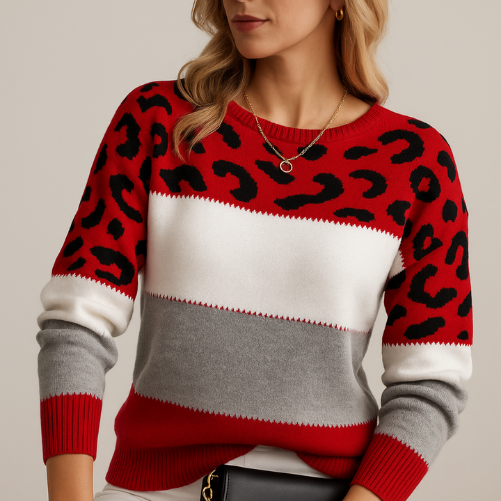 Charlene™ | Leopard Print Casual Sweater