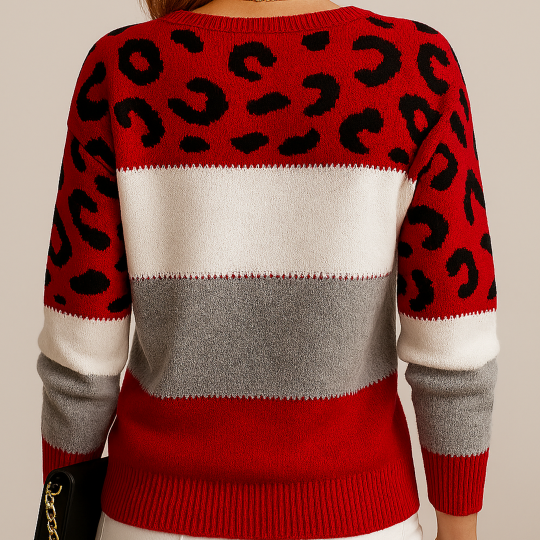 Charlene™ | Leopard Print Casual Sweater
