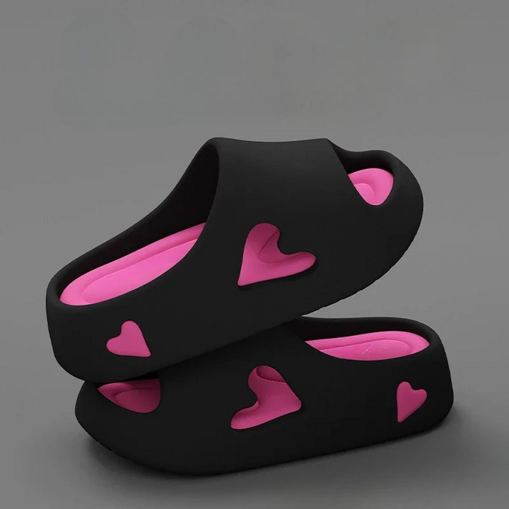Sofia - Lightweight Heart Design Flip Flops