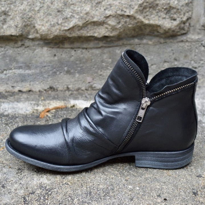 Nahla - British Style Platform Ankle Boots
