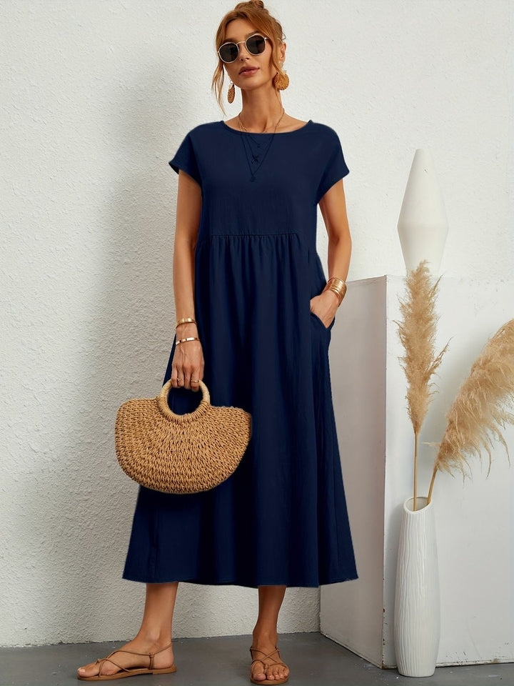 Kimber - Casual O-Neck Midi Dress