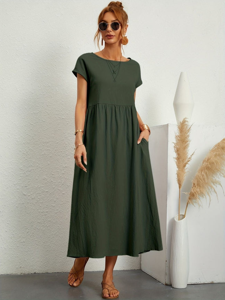 Kimber - Casual O-Neck Midi Dress