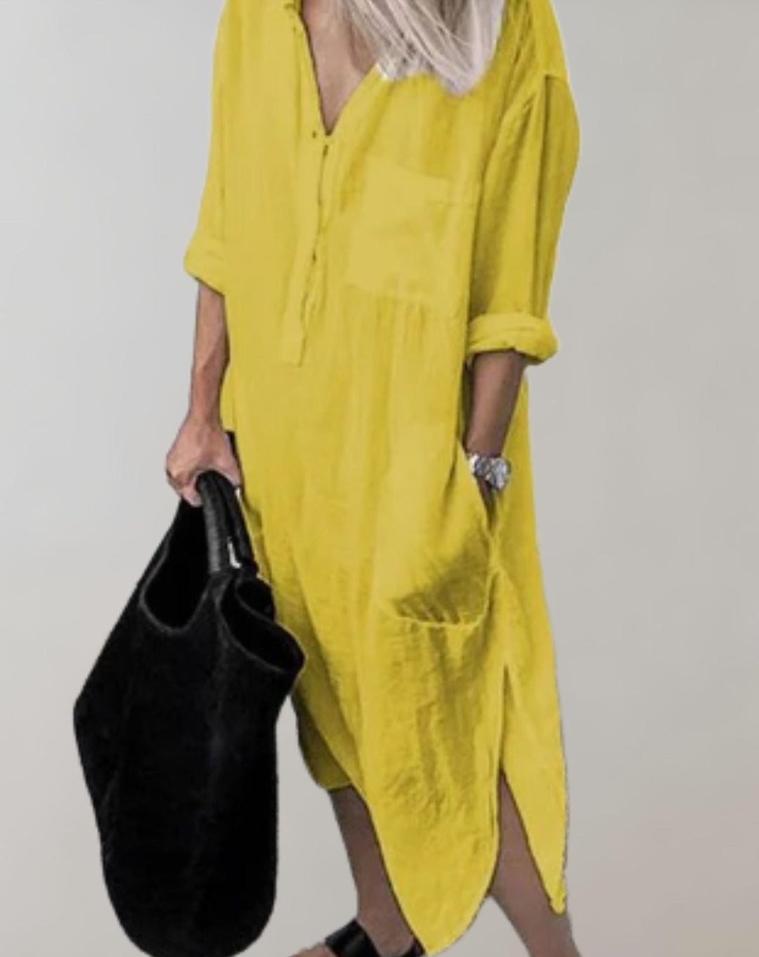 Aubrey - Casual Pocket Shirt Style Dress