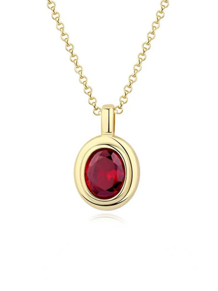 JOELLE RUBY PENDANT NECKLACE