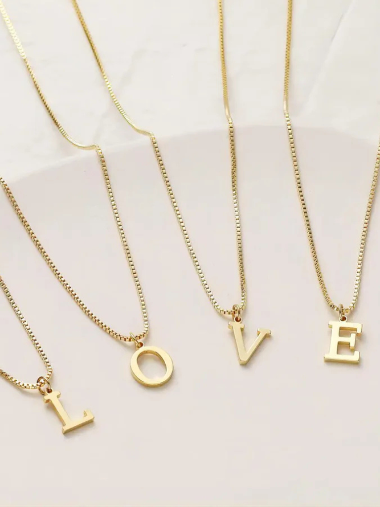 ENYA GOLD INITIAL NECKLACE