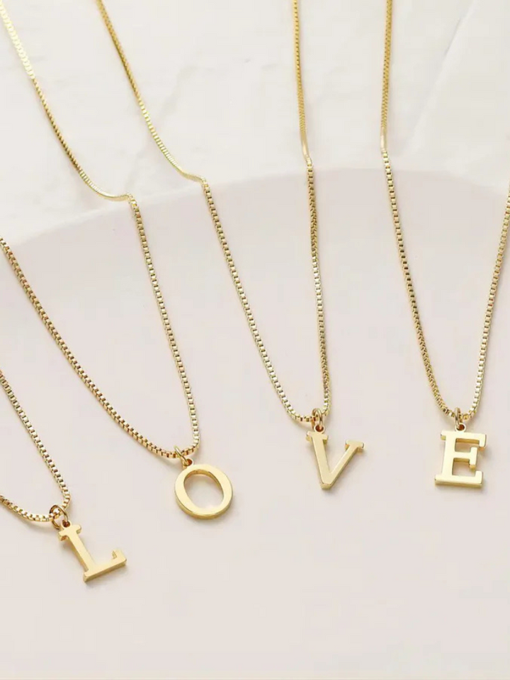 ENYA GOLD INITIAL NECKLACE