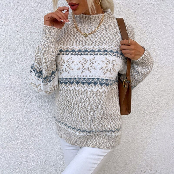 Sienna - Cozy Women's Snowflake Knitted Pullover