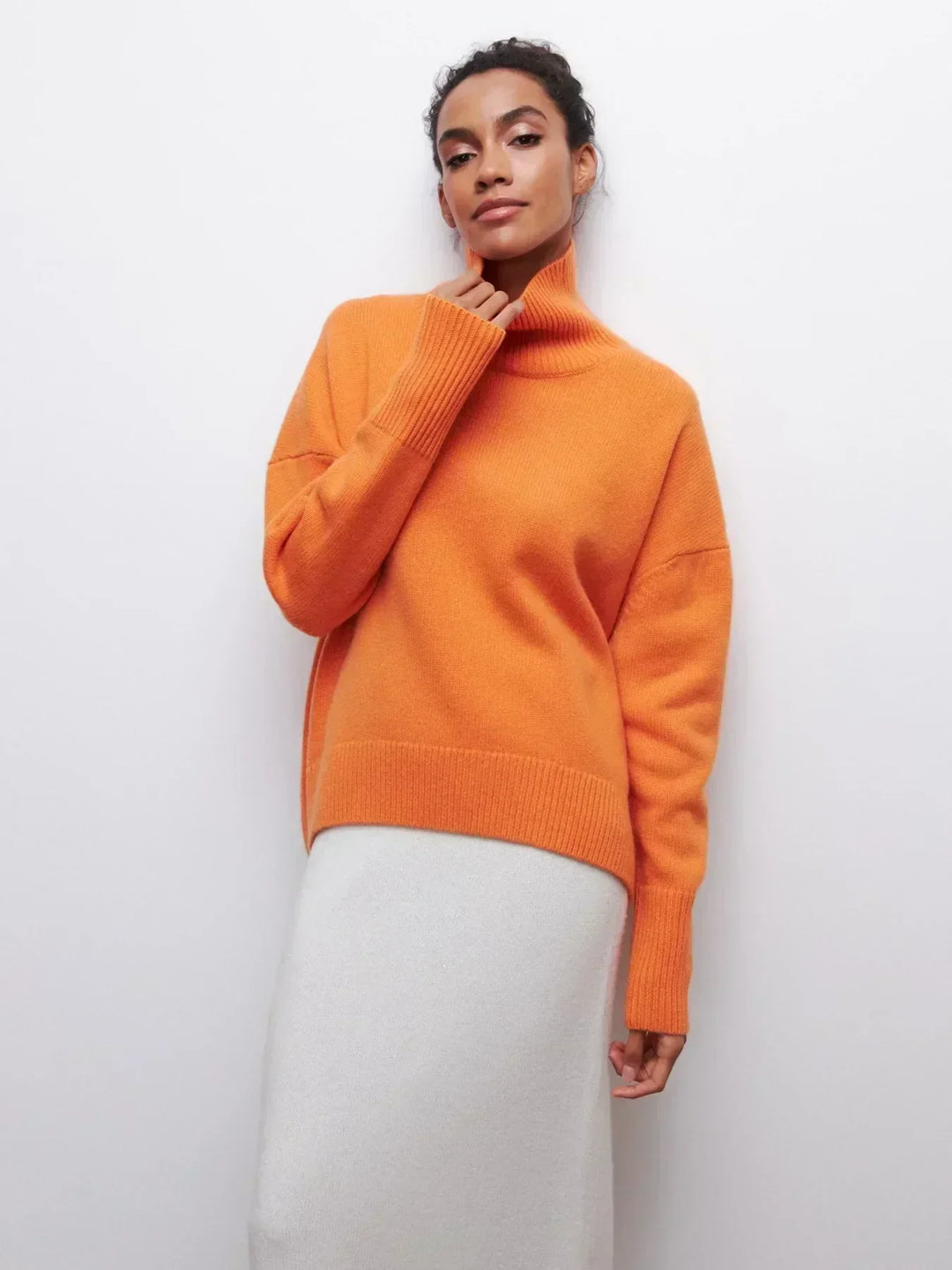Eden - Elegant Oversized Turtleneck Knit Sweater