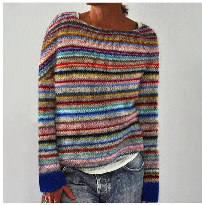 Lexi - Retro Nordic Pattern Fall Sweater
