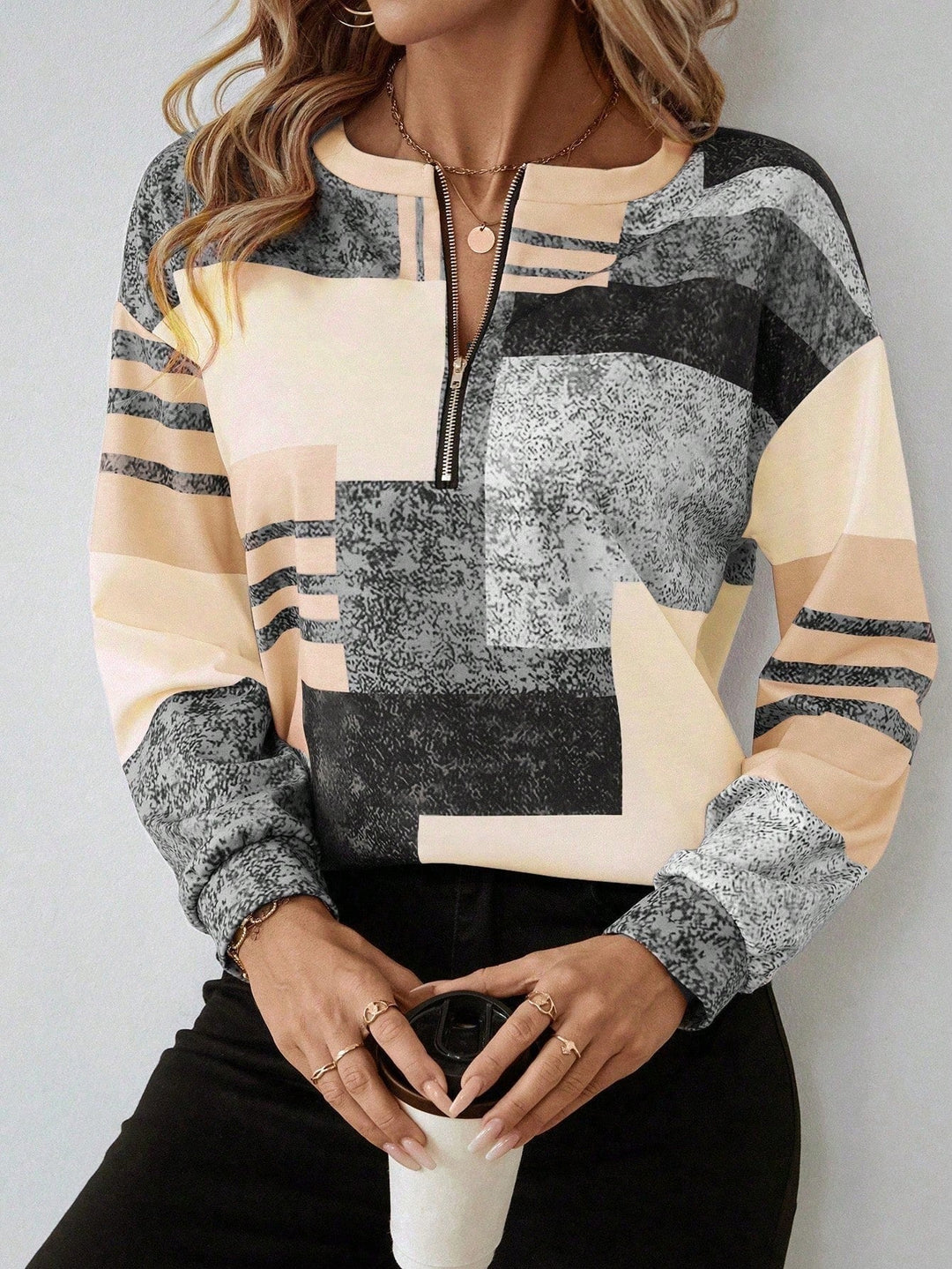 Meliora™ | Patterned Long Sleeve Top