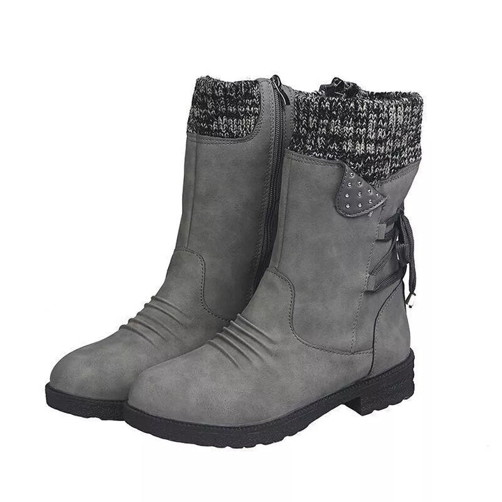 Svea - Retro Thick Heel Winter Boots