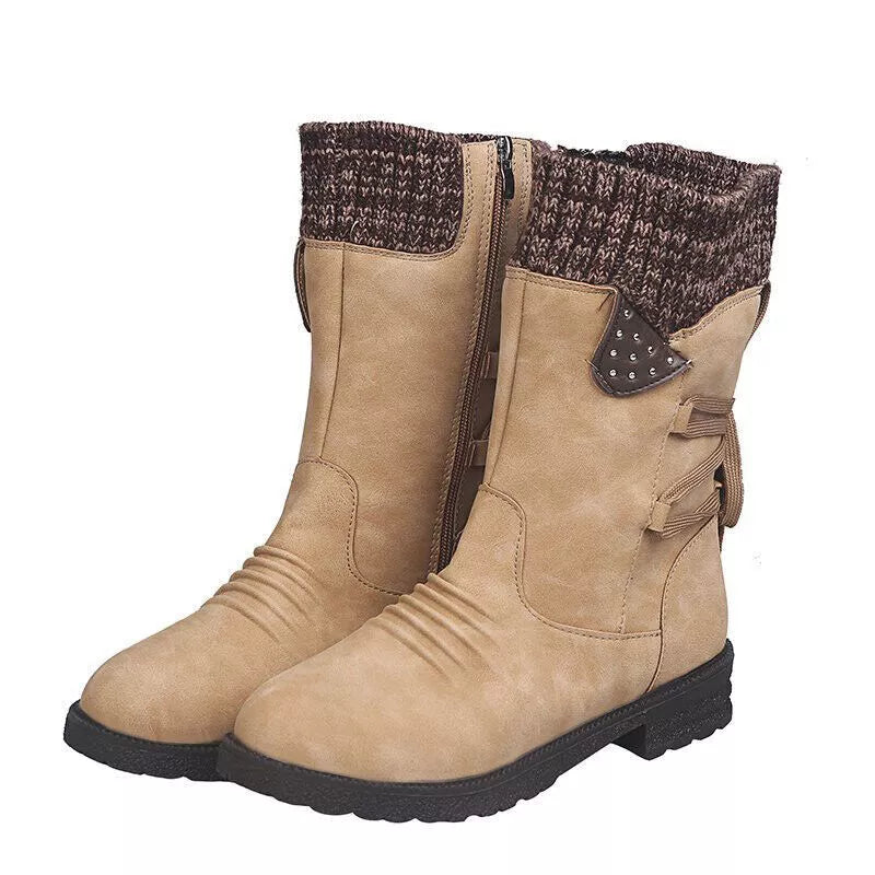 Svea - Retro Thick Heel Winter Boots